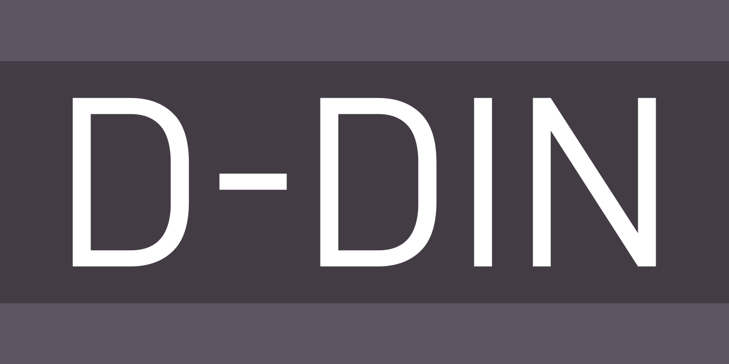 Przykład czcionki D-DIN Condensed Regular